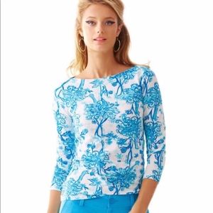 NWT Lilly Pulitzer Back it Up Peacocks Top Small